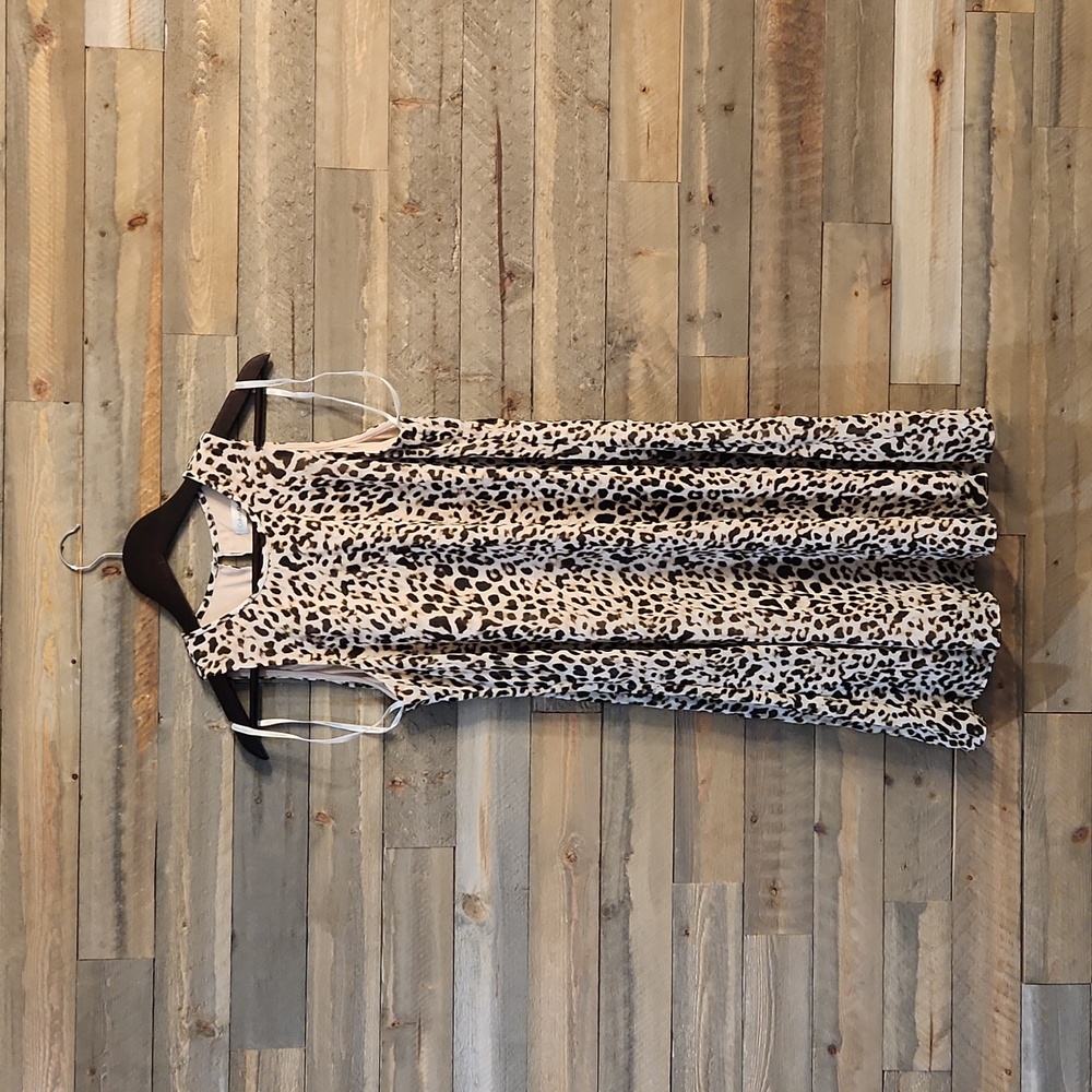 Calvin Klein leopard print midi dress size 6